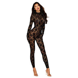 Dreamgirl - Gloved Bodystocking Dmnd - Black